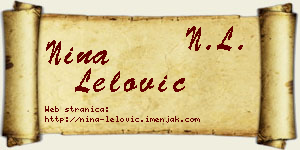 Nina Lelović vizit kartica